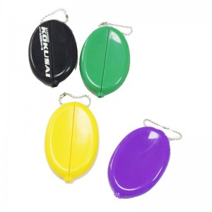 Silikonová oválná mincena mincovská taška, muži/women \\\\ s řetězem, silikonovou taškou pro potravinářský stupeň, ekologicky šetrný a vodotěsný