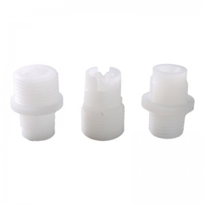 Plastová čisticí paprsky odolné vůči korozi PP PP PVDF Plochý ventilátor plnohodnotný kužel Spray tryska