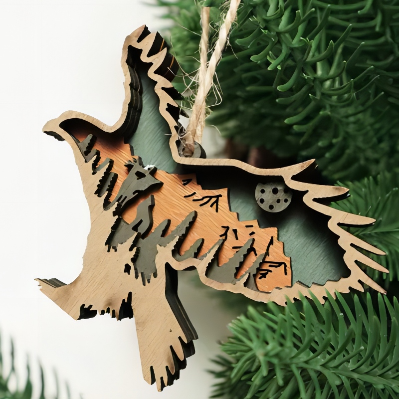 3dwood Craft Eagle ornament