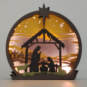 3D dřevěná řemeslná dekorace