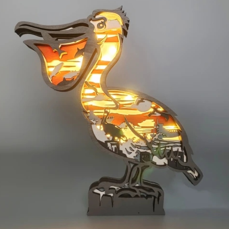 3D dřevěné řemeslné ozdoby pro ptáky