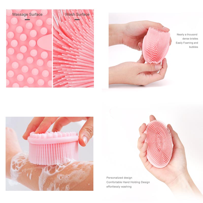 Silikonové tělesné pračky loofah exfoliační tělesná koupelna štětce pro citlivé děti ženy muži veškerá kůže