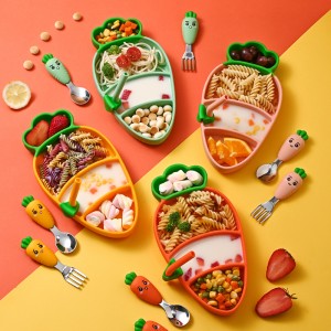 Ředkvický talíř Silikonový dětský přísavný pohár děti