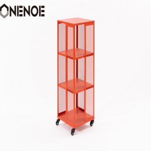 OneNoe Home Modern Furniture Metal Removable Regálem Filving Cabinet Bookcase Cabinet Solid Frame Organizer Storage Cabinet s 3 stupněm