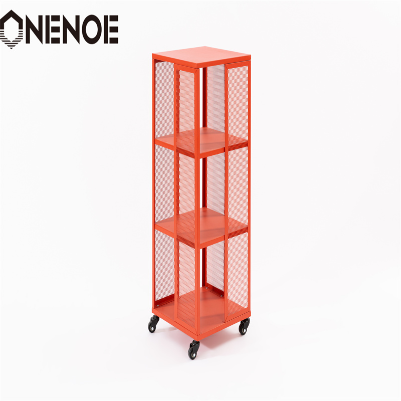 OneNoe Home Modern Furniture Metal Removable Regálem Filving Cabinet Bookcase Cabinet Solid Frame Organizer Storage Cabinet s 3 stupněm