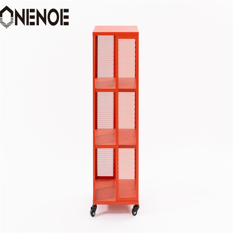 OneNoe Home Modern Furniture Metal Removable Regálem Filving Cabinet Bookcase Cabinet Solid Frame Organizer Storage Cabinet s 3 stupněm