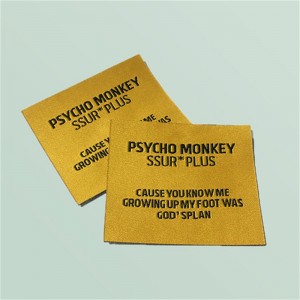 Vlastní barevné značky štítků oblečení