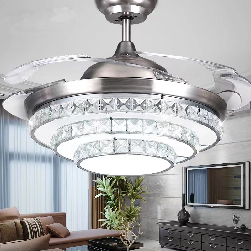 Stropní ventilátor lustry K004 se světlem se vzdáleným 42 palci 3 barvy s lustrem ventilátoru reproduktoru