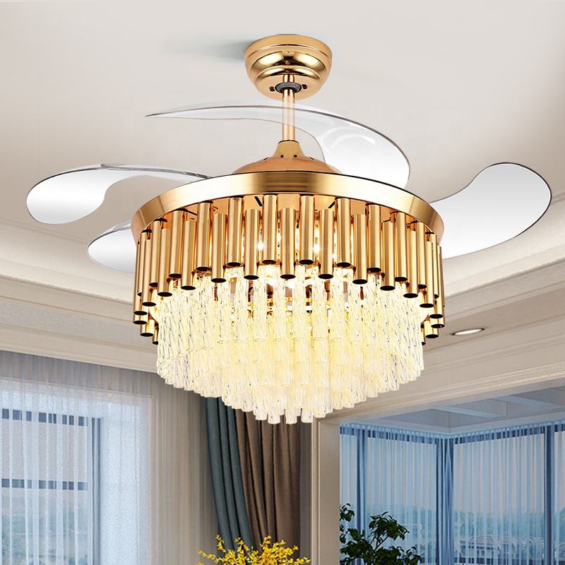 Stropní ventilátor lustry K009 se světlem se vzdáleným 42 palci 3 barvy s lustrem ventilátoru reproduktoru