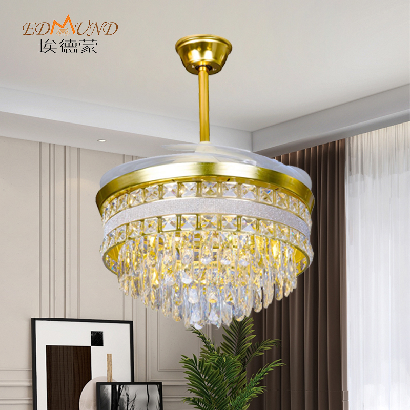 K010 Chanderier Stropní ventilátor se světlem se vzdáleným 42 palci 3 barvy s lustrem ventilátoru reproduktoru