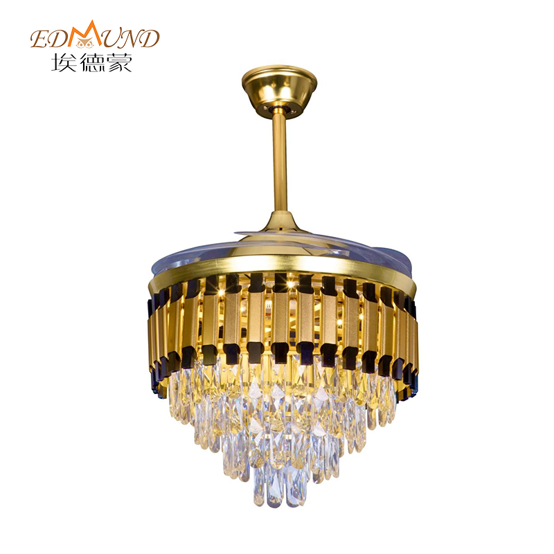 K011 Chanderier Stropní ventilátor se světlem se vzdáleným 42 palci 3 barvy s lustrem ventilátoru reproduktoru