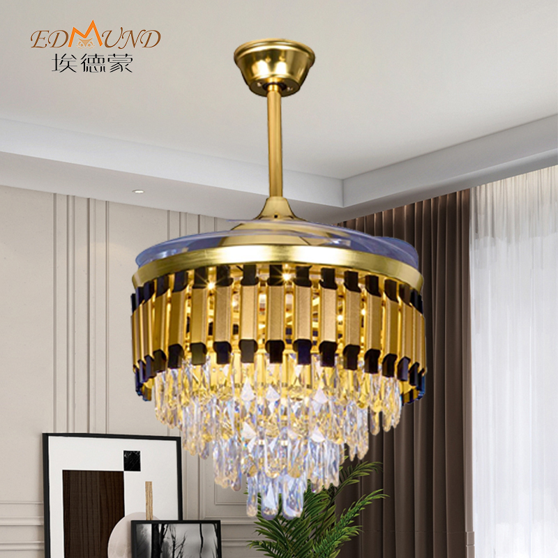 K011 Chanderier Stropní ventilátor se světlem se vzdáleným 42 palci 3 barvy s lustrem ventilátoru reproduktoru