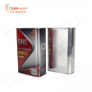 Nejlepší prodej úniku oleje 1L olejový obal čtvercové plechovky s plastovými vytahovacími víky