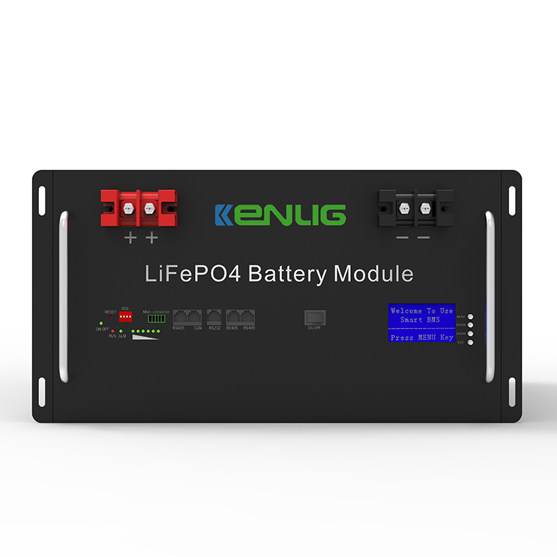 Racknamontován 48V 100/150 200Ah LifePO4 Home Appliances stohovatelné RS232/rs485/can komunikace Rychlánabíjení lithium iontové baterie s LCD