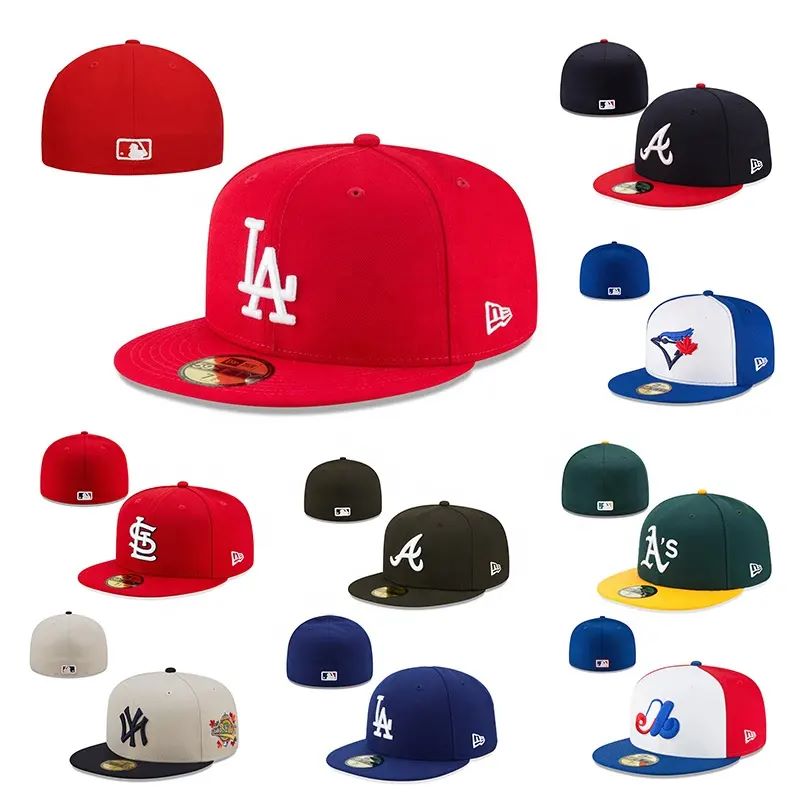 Velkoobchodní gorras prázdnénamontované baseballové klobouk s plochým okrajem 3D výšivky