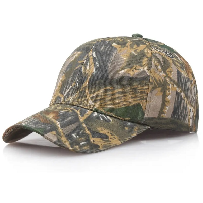 Unisex kamuflážní klobouk camo rybářský baseballový čepice opalovací krém rychlé vysušení tištěné lovecké čepice