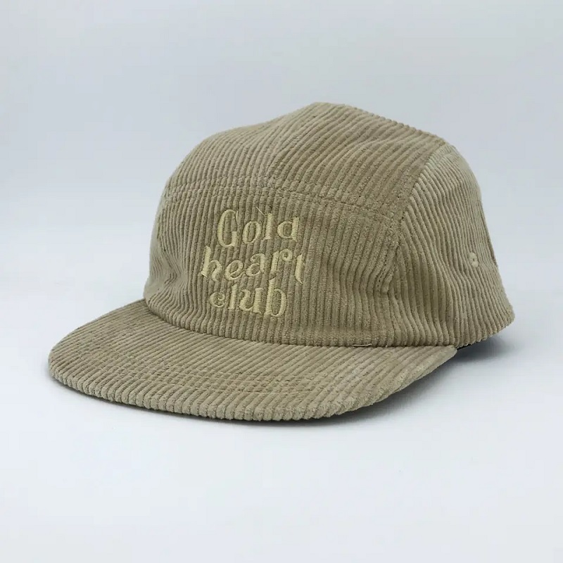 5 Panel Nestrukturovaný Corduroy Soft Snapback Cap s látkou vlastní výšivkové logo