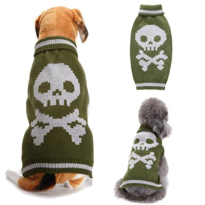 Halloween teplý mazlíček kostýmní oděvy Sweatter pro středně velké psy