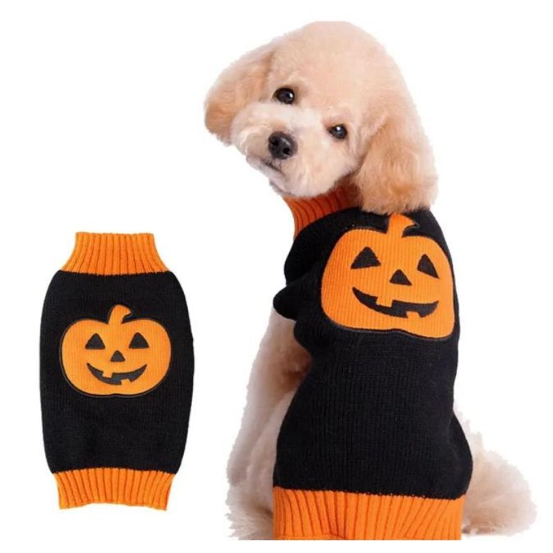 Halloween teplý mazlíček kostýmní oděvy Sweatter pro středně velké psy