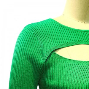 Příležitostnénadměrné plné barevné posádky krk sexy svetr šaty Dámské oblečení dívky dívky svetr dlouhý rukáv pletený top ženy svetry