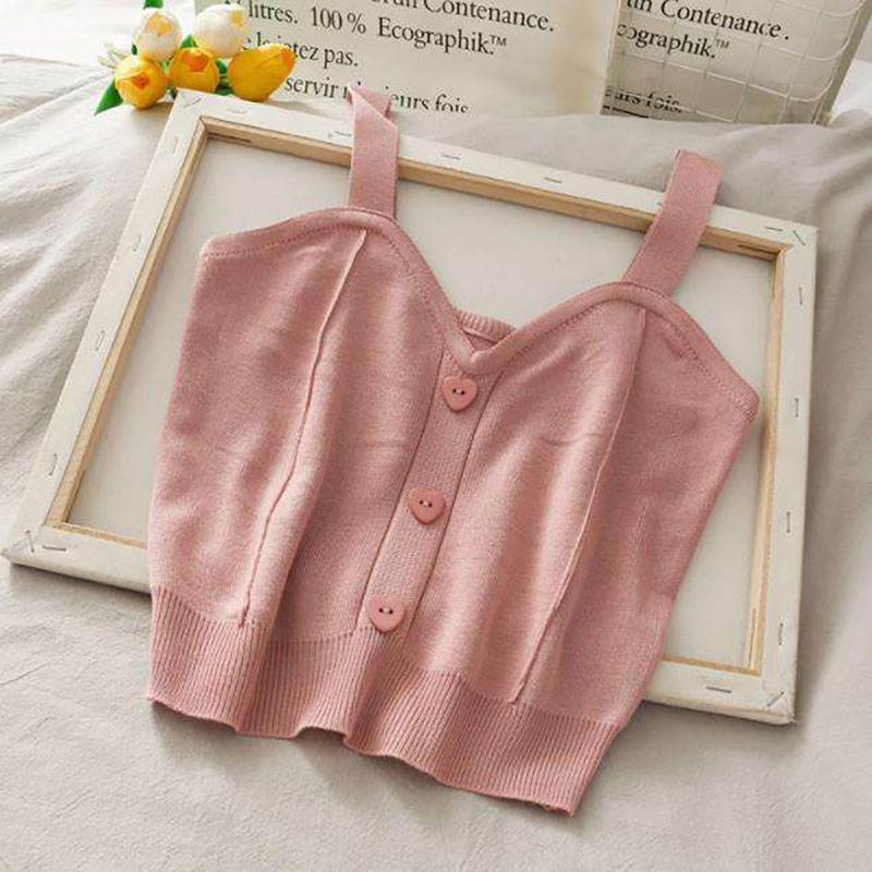 Krátký pupek pletený vesta ženy \\ Slim Fit Slimming Venkovské kamizole pro ženy léto 2023nové tankové vrcholy ženy