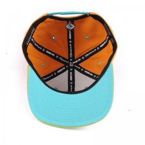 Hiphop Custom Logo Flat Bill Color Block Block Baby Kids 6 Panel Batole Snapback Gorras prázdné klobouky Snapbacks Cap