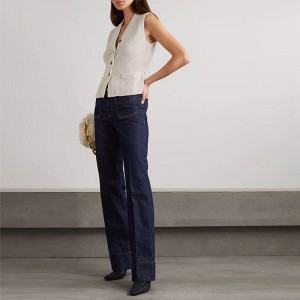 pletená továrnana míru 2023 Dámské oblečení letní oblečení bez rukávů bez svetrů pro svetry svetrů