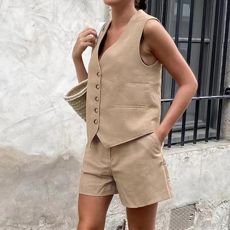 Evropský a americký styl Summer Nové příležitostné vesty vesta bez rukávů