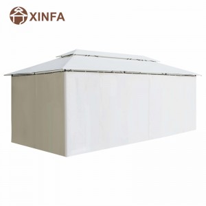 Luxusní zahrada pokrývkana dvorkuna dvorku Altán venku s hliníkovým hliníkovým oponou