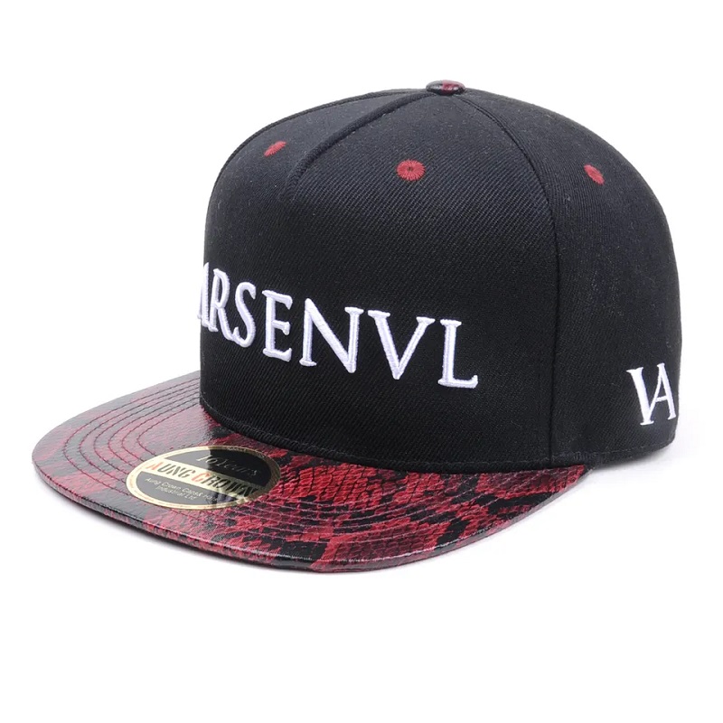 Velkoobchodní design Street Dance Hip Hop Flat Bill Custom Hats Black Snapback