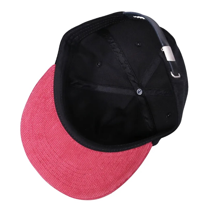 Custom Empoidery Cord 5 Panel Lano Nestrukturované klobouky Snapback Corduroy pro muže