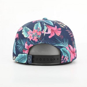 OEM Vlastní design vaše logo Vysoce kvalitní 5 panelů plochý okraj po celé sublimační tisk hip hop Gorras Snapback Cap and Hat