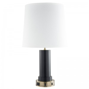 Vlastnínoční lampa se starožitným mosazným a černým povrchem, přepínačemna rocker, pohodlný vývod anabíjecí port USB v místnosti