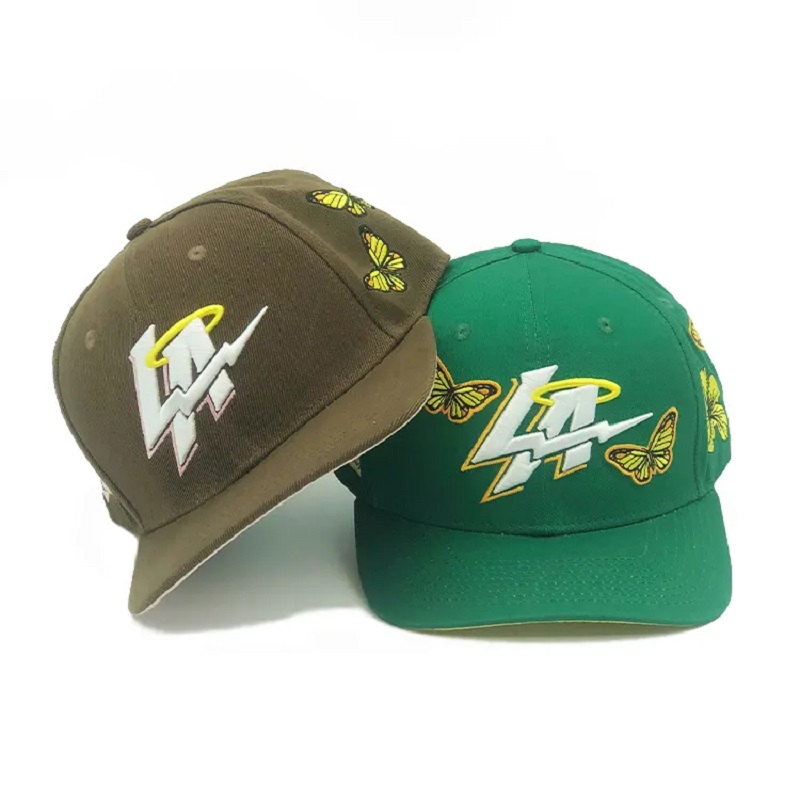 Vlastní 6 panel 3D výšivka Logo Microbend Brim Baseball Cap pro muže