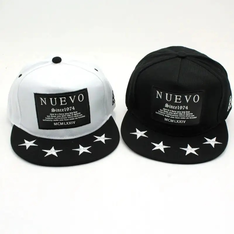 Velkoobchodní kožená štítka vyšívaná a tisknejnovější design hip hop sport cap capback klobouk