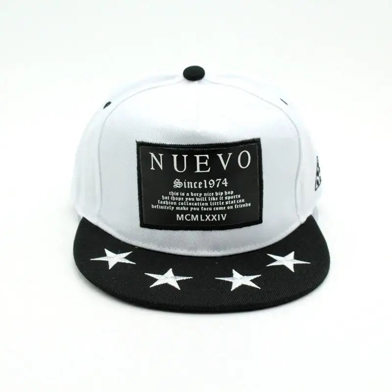 Velkoobchodní kožená štítka vyšívaná a tisknejnovější design hip hop sport cap capback klobouk