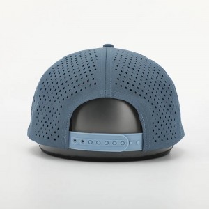 OEM Vlastní design Logo 5 Panel Klasickénestrukturované prázdné prázdné laserové řez 5 panelů Perforovaný gorrasnylonový lanový klobouk