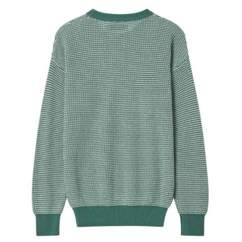 Men's Mix Color Pletený svetrover Crewneck svetr s dlouhým rukávem
