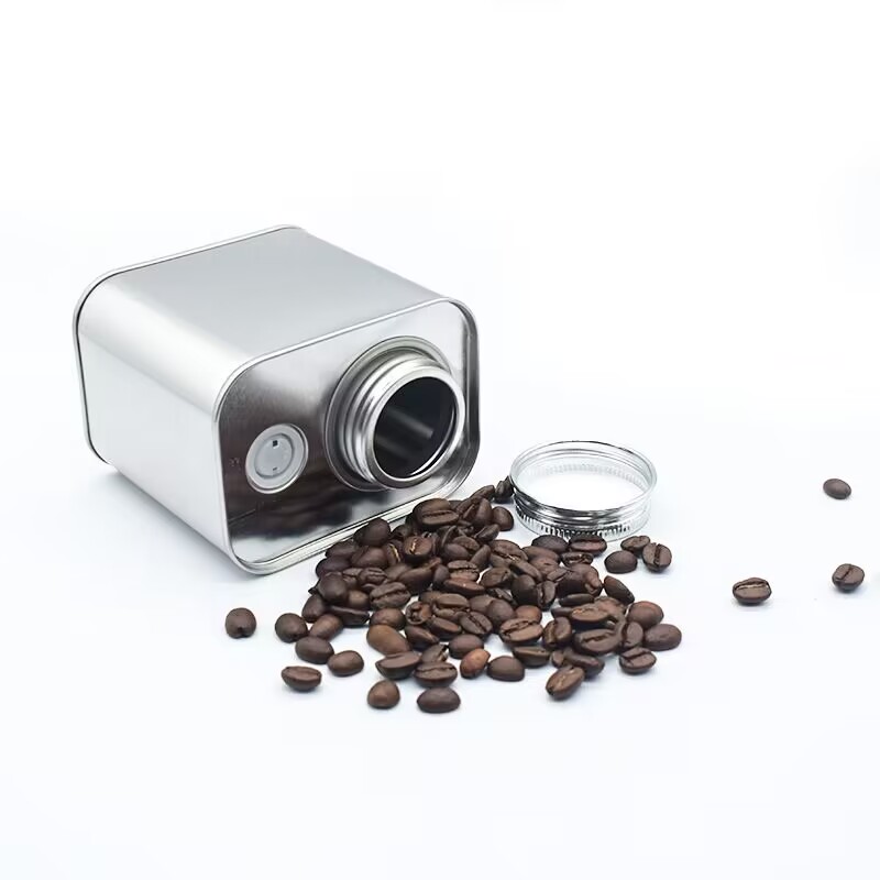 Vlastní cín plechovka může výrobce tisková plechovka prázdná kávová zrna Tea Tea Tin Gift Box Kovový kovový