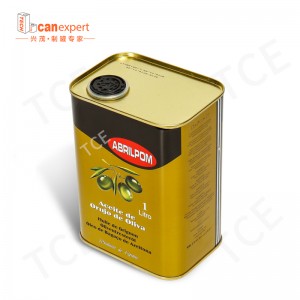 2L3L4L5L Potravinářská třída Obdélníkový extra panenský olivový olej plechovka Canitre Rectangle Cooking Oil Tin Can