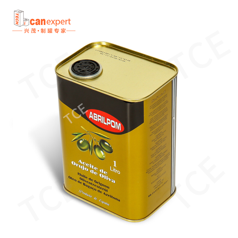 2L3L4L5L Potravinářská třída Obdélníkový extra panenský olivový olej plechovka Canitre Rectangle Cooking Oil Tin Can
