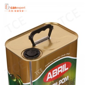 2L3L4L5L Potravinářská třída Obdélníkový extra panenský olivový olej plechovka Canitre Rectangle Cooking Oil Tin Can