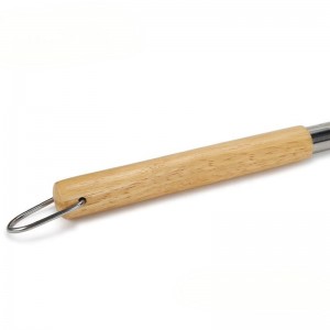 Extra dlouhá dlouhá 53 palcová kulatá hliníková pizza Turning Peel lopata pro cihlovou troubu Koupit dřevěnou rukojeť