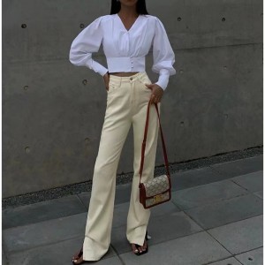 Košile s dlouhým rukávem s dlouhým rukávem s dlouhým rukávem ženský design smysle