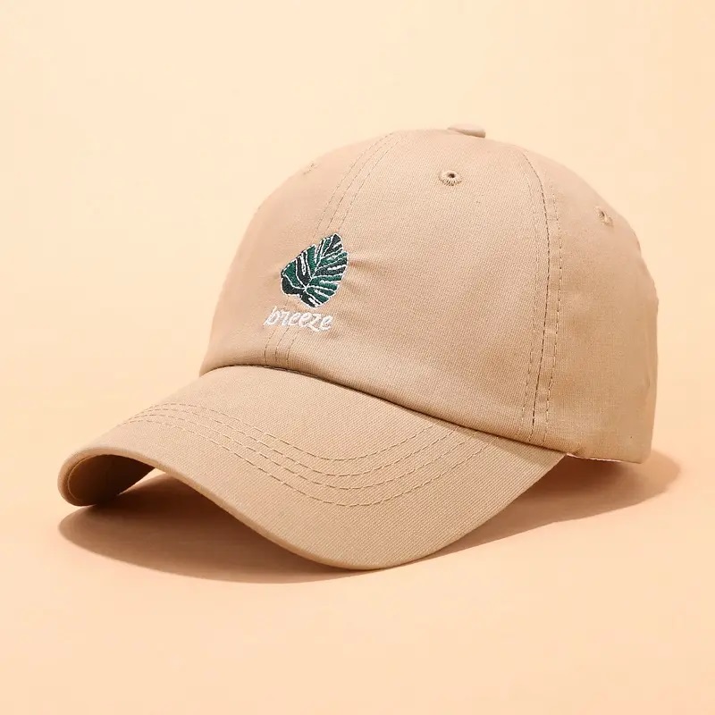 100% bavlna Custom Custom 6 Panel Dad klobouk, vyšívané logo Nestrukturovaný táta klobouk