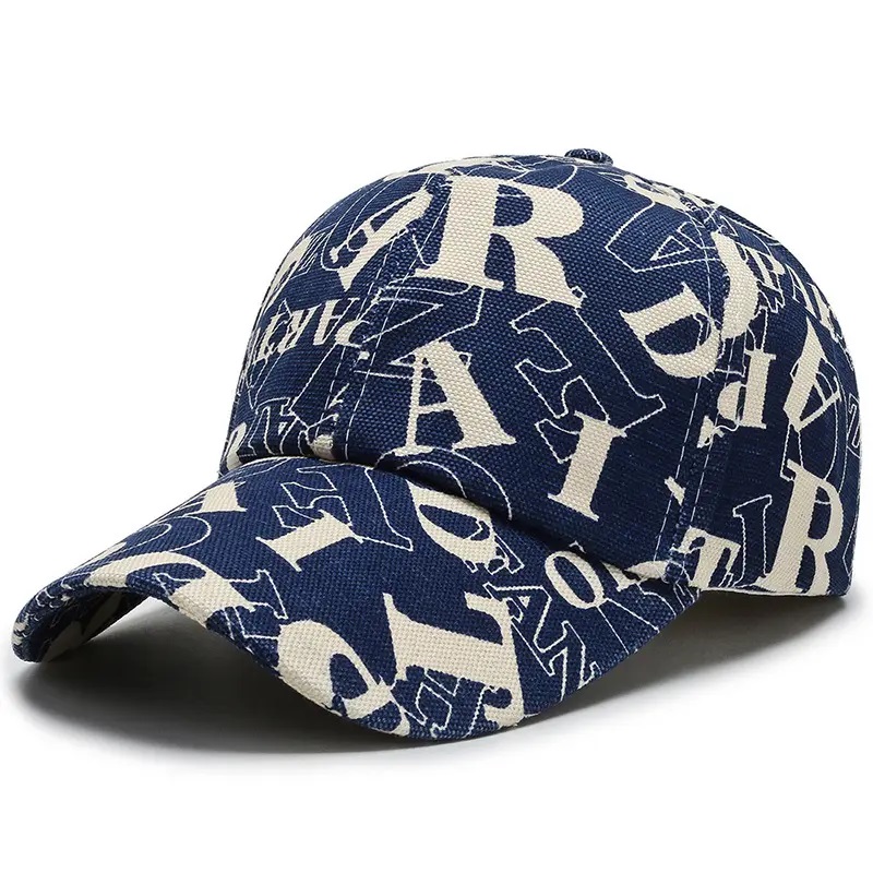 Nový dopis 6-panel klobouky Snapback Sportovní čepice Baseball Cotton Plain Hats for Men Womens