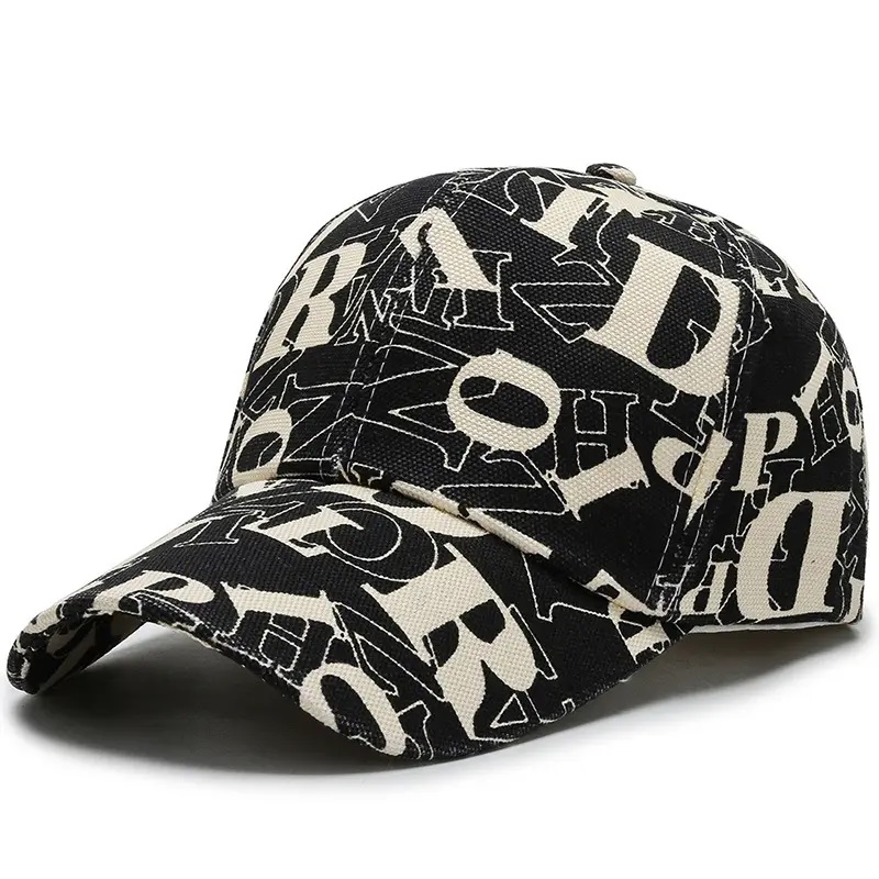 Nový dopis 6-panel klobouky Snapback Sportovní čepice Baseball Cotton Plain Hats for Men Womens
