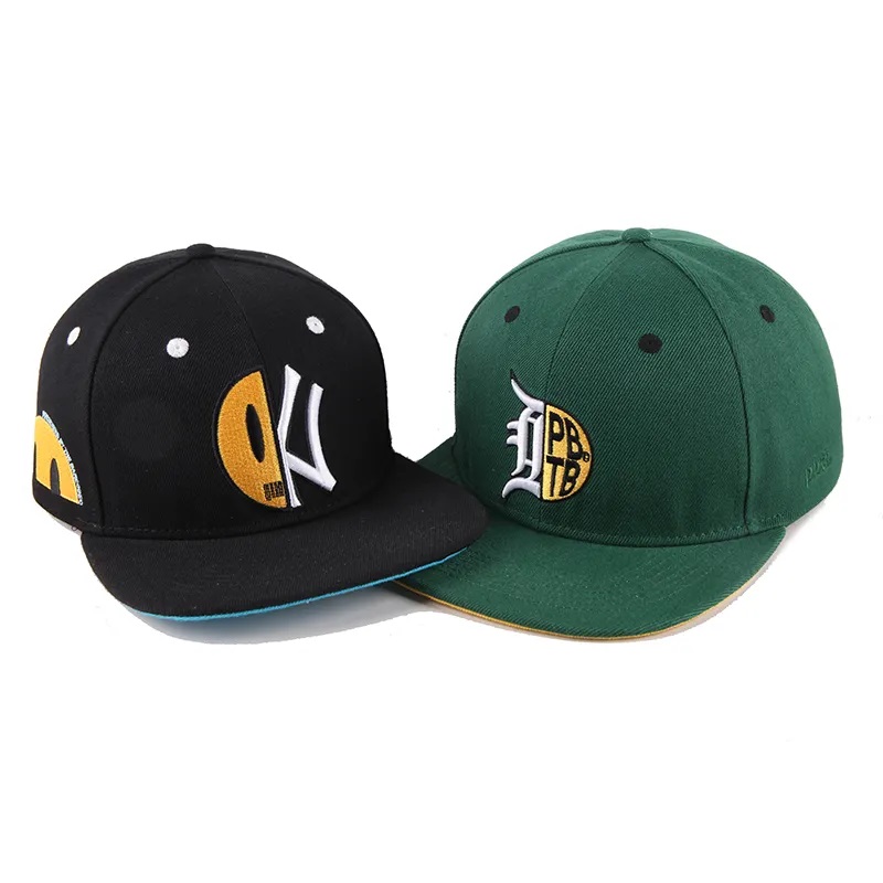 Továrna velkoobchodní baseballový klobouk vlastní muži Snapback Cap 6 Panel Flat Brim Embioidery Atted Sport Cap
