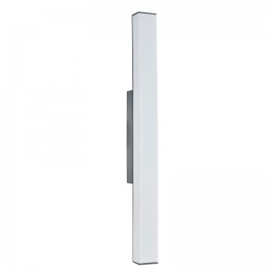 Hospitality Hotel Vanity Light Wall Scónce s plochou šedou povrchem a matným bílým akrylovým odstínem v hotelu typický host Bath