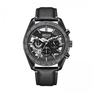 Baogela New Luxury Men Sport Quartz Male Chronograph Calendar Japan Movement 50bar Top Brand Clock pravé koženénáramky 22804